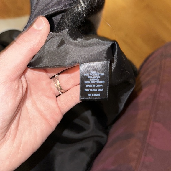 Black and White Check Wool Blend Topcoat from Express - Picture 9 of 10